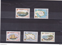 JERSEY 1978  Jumelage Avec Le Canada, Cartes Et Peintures Yvert 174-178, Michel 180-184 NEUF** MNH - Jersey