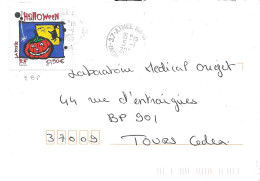 TIMBRE N°  3713 -  HALLOWEN  - TARIF DU 1 6 03 / 28 2 05 -  SEUL SUR LETTRE -- 2005 - Tarifs Postaux