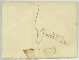 D.94.B. BRUXELLES Sur LSC BERGEN FRANCO Pour La Haye - 1794-1814 (Französische Besatzung)