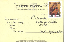 TIMBRE N°  3717 -  CROIX ROUGE  - TARIF DU 1 6 03 / 28 2 05 -  SEUL SUR LETTRE -- 2005 - Tarifs Postaux