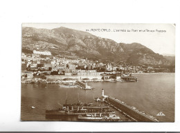 CPA PHOTO MONTE CARLO; ENTREE DU POR  ET LE TIR AUX PIGEONS  En 1923 ! - Monte-Carlo