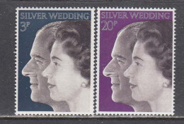 Great Britain 1972 - Silver Wedding Anniversary Of Queen Elizabeth And Prince Philip, Mi-Nr. 609/10, MNH** - Unused Stamps