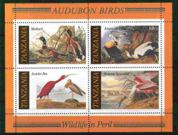 Tanzania 1986 Audubon Birds S/S Y.T. BF 45 ** - Tanzania (1964-...)