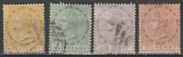 DOMINICA - 1883 - YVERT N°16/18+20 OBLITERES - FILIGRANE CA - COTE = 33 EUR - Dominique (...-1978)