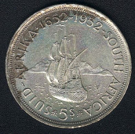 Südafrika, 5 Shillings 1952, Silber, Schiff, XF - South Africa