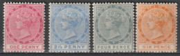 DOMINICA - 1883 - YVERT N°19+21/23 * MH - FILIGRANE CA - COTE = 35 EUR - Dominica (...-1978)