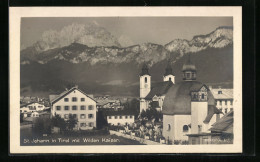 AK St. Johann /Tirol, Ortsansicht Mit Wilden Kaiser  - Autres & Non Classés