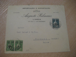 LISBOA 1929 To Wohlen Switzerland Ambulancia Avenida Gare ? Overprinted Cancel Palmares Import Export Cover PORTUGAL - Brieven En Documenten