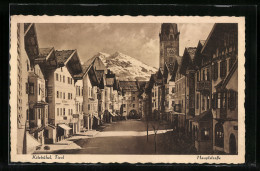 AK Kitzbühel, Hauptstrasse Mit Turm  - Sonstige & Ohne Zuordnung