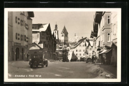 AK Kitzbühel, Strassenpartie Mit Reisebüro Und Geschäften  - Sonstige & Ohne Zuordnung