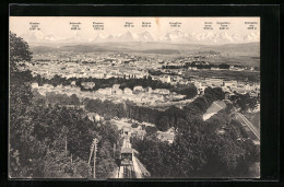 AK Magglingen, Panorama Mit Bergbahn, Eiger, Mönch Und Jungfrau  - Sonstige & Ohne Zuordnung