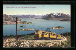 AK Mottarone /Lago Maggiore, Panorama Mit Bergbahn  - Sonstige & Ohne Zuordnung