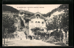 AK Barcelona, Estación Inferior Tibidabo, Talstation Der Bergbahn  - Other & Unclassified