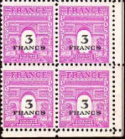 France Poste N** Yv: 711 Mi:658 Arc De Triomphe Paris Coin D.feuille X4 - Neufs