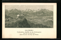 Künstler-AK Salzburg, Gaisbergbahn, Ausblick Von Der Gaisbergspitze  - Other & Unclassified