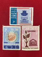Stamps Vietnam South ( 20è UNESCO - 15/12/1966 ) -GOOD Stamps- 1 Set/3pcs - Viêt-Nam