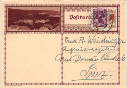 Ganzsache Bildpostkarte 10 Gr - Burgenland Eisenstadt - Traunkirchen > Weidinger Linz 1932 - Zufrankierung - Briefkaarten