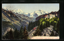 AK Interlaken-Heimwehfluh, Bergbahn, Panorama  - Interlaken