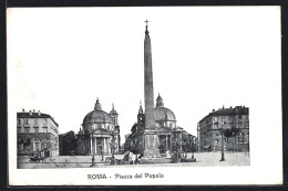 Cartolina Roma, Piazza Del Popolo  - Autres & Non Classés