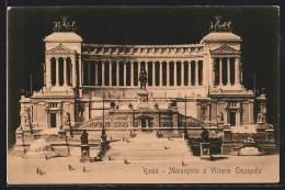 Cartolina Roma, Monumento A Vittorio Emanuele  - Autres & Non Classés