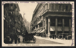 Cartolina Milano, Corso Vittorio Emanuele  - Milano (Milan)