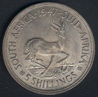 Südafrika, 5 Shillings 1947, Silber, AUNC - Afrique Du Sud
