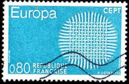 France Poste Obl Yv:1638 Mi:1711 Europa Cept Tissage Soleil (Lign.Ondulées) - Oblitérés