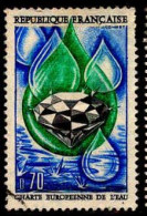 France Poste Obl Yv:1612 Mi:1682 Charte Europeenne De L'eau (cachet Rond) - Used Stamps