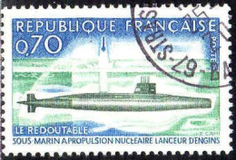 France Poste Obl Yv:1615 Mi:1686 Le Redoutable Sous-marin (TB Cachet Rond) - Used Stamps