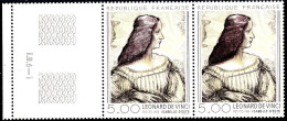 VARIETE DUO  N 2452 ** - 1 TB IMPRESSION DU BRUN TRES DEPOUILLEE TENANT A NORMAL - TRES VISIBLE AU SCANN  - RRR !!! - Unused Stamps