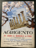 Agrigento 16 Sagra Del Mandorlo In Fiore 1959 - Dépliants Touristiques