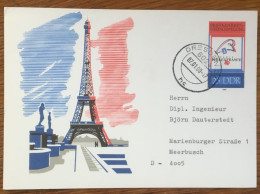 DDR, Ganzsache Philexfrance P 102, DRESDEN - Meerbusch, 1990 - Cartes Postales - Oblitérées