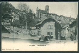 11233 FR  - FRIBOURG  - La Neuveville  - Animée  - Charrette - Sonstige & Ohne Zuordnung