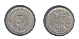 Allemagne  5 Pfennig 1906 G , Type Ll, KM# 11, Deutsches Reich, - 5 Pfennig