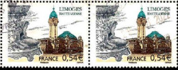 France Poste Obl Yv:4029 Mi:4236 Limoges Haute-Vienne Paire (Beau Cachet Rond) - Gebruikt