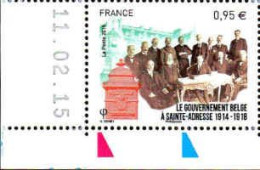 France Poste N** Yv:4934 Mi:6095 Le Gouvernemant Belge à Sainte-Adresse 1914-1918 Coin D.feuille Daté 11-02-15 - Unused Stamps