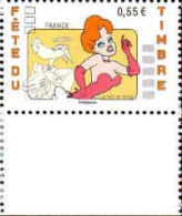 France Poste N** Yv:4147 Mi:4377 Fête Du Timbre La Girl Bord De Feuille - Unused Stamps