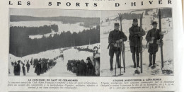 1913 LES SPORTS D'HIVER - GERADMER - LA CHAUX DE FONDS ( SUISSE ) - SAINT MORITZ - LA VIE AU GRAND AIR - 1900 - 1949