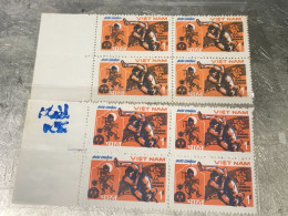 VIET NAM Stamps PRINT ERROR Block 4-1982-(1D-no406 Tem In Lõi LET RANG-)4-STAMPS-vyre Rare - Vietnam