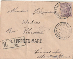 Italie - Lettre Recommandée S LORENZO MARE 11/4/1916 Pour Cannes France - Marcophilia