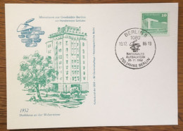 DDR, Ganzsache , Sonderstempel Nationales Aufbauwerk BERLIN 1986, Hochhaus An Der Weberwiese - Postkaarten - Gebruikt