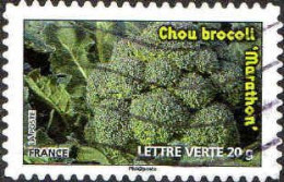 France Poste AA Obl Yv: 743 Mi:5406 Chou Brocoli Marathon (Lign.Ondulées) - Gebraucht