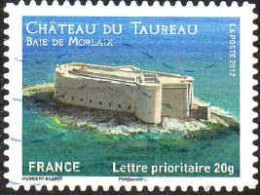 France Poste AA Obl Yv: 725 Mi:5377 Château Du Taureau Baie De Morlaix (Lign.Ondulées) - Gebraucht