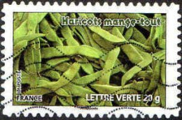 France Poste AA Obl Yv: 745 Mi:5408 Haricots Mange-tout (Lign.Ondulées) - Gebraucht