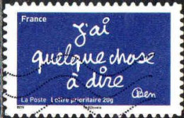 France Poste AA Obl Yv: 616 Mi:5209 J'ai Quelque Chose à Dire Ben (Lign.Ondulées) - Oblitérés