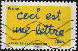 France Poste AA Obl Yv: 618 Mi:5211 Ceci Est Une Lettre Ben (Lign.Ondulées) - Gebruikt