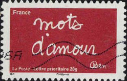 France Poste AA Obl Yv: 617 Mi:5210 Mots D'amour Ben (Lign.Ondulées) - Oblitérés