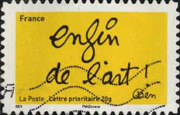 France Poste AA Obl Yv: 615 Mi:5208 Enfin De L'art! Ben (Lign.Ondulées) - Gebruikt