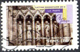 France Poste AA Obl Yv: 552 Mi:5081 Art Gothique Cathédrale Saint-Etienne Sens (89) (Lign.Ondulées) - Used Stamps