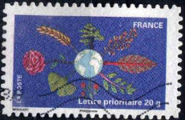 France Poste AA Obl Yv: 537 Mi:5056I Houdart La Terre (Lign.Ondulées) - Used Stamps